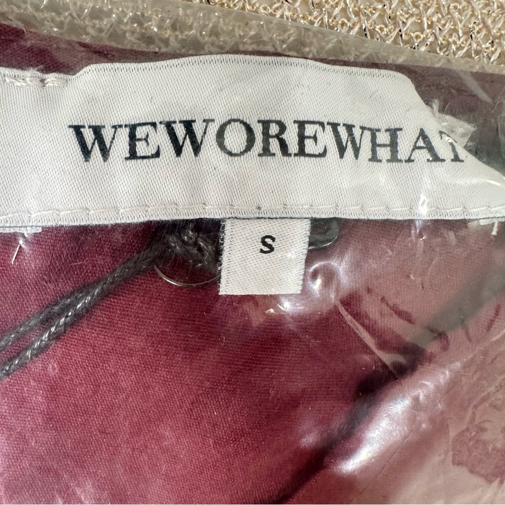 We Wore What Sleeveless Keyhole Midi Dress - eggplant burgundy Jersey size small - Picture 7 of 9